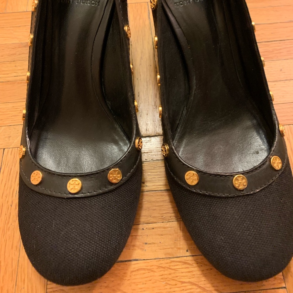 Tory Burch Black  Fabric/leather Shoes Size 9